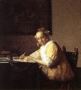 A Lady Writing a Letter qr VERMEER VAN DELFT, Jan